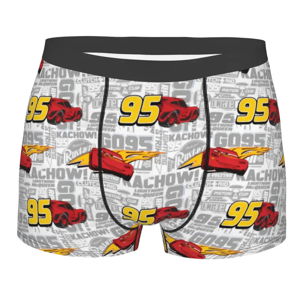 Vyriškos Boxer Briefs - Lightning McQueen Cars Galaxy Linksmi Dizainai