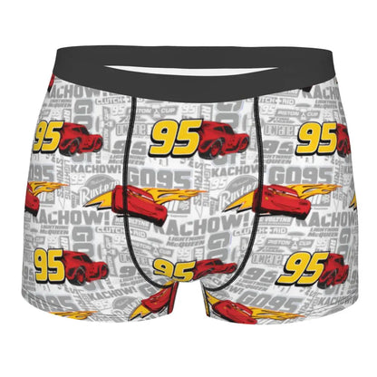 Vyriškos Boxer Briefs - Lightning McQueen Cars Galaxy Linksmi Dizainai