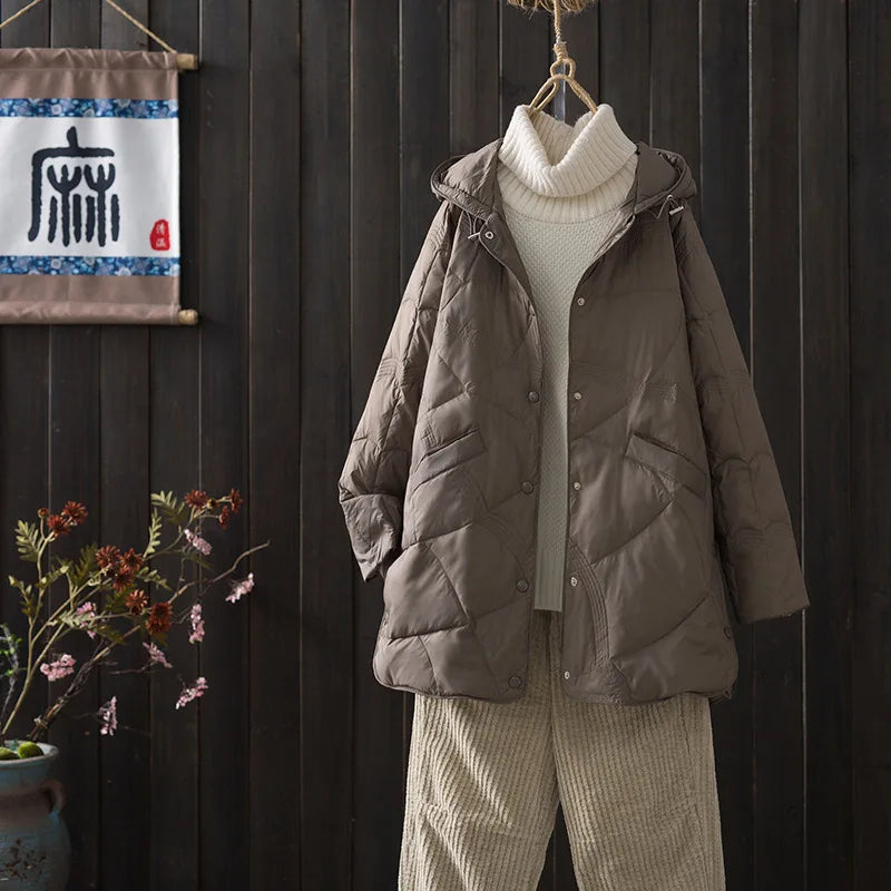 Žieminė Striukė Moterims - 90% Ančių Pūkai - Ultra Lengva -