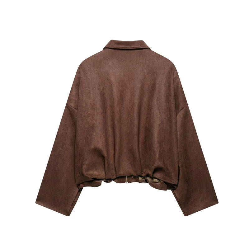 Moteriškas Paltas - Stilingas Rudens Žiemos Švarkas Moterims Laisvo Kirpimo