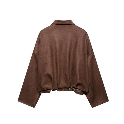 Moteriškas Paltas - Stilingas Rudens Žiemos Švarkas Moterims Laisvo Kirpimo