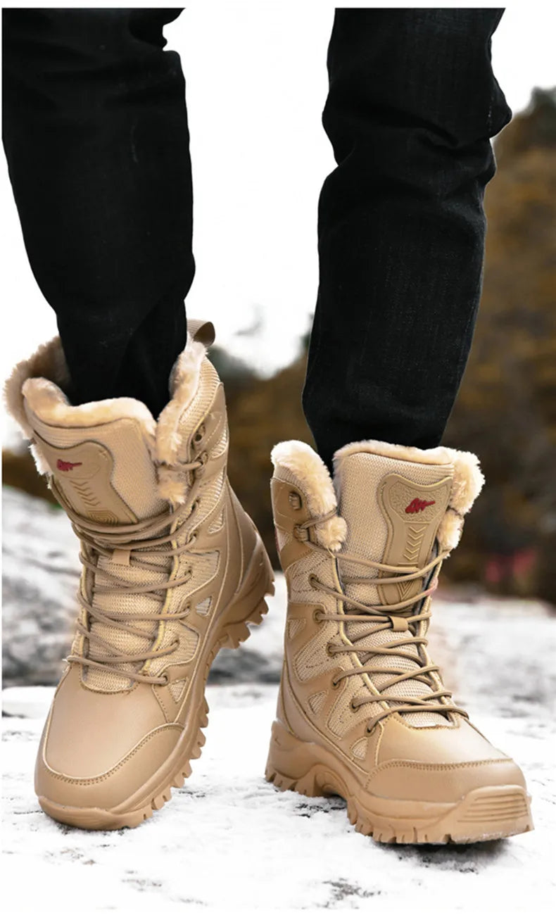 Vyriški Universalūs Žieminiai Batai - Vandeniui Atsparūs Odiniai Combat/Motociklo Batai