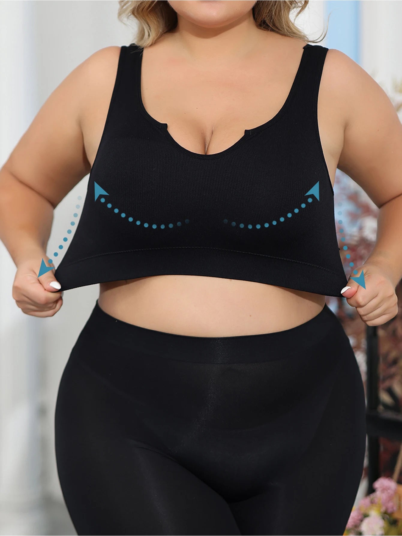 Moteriška Liemenėlė be Kauliukų - Surenkantis Šonines Krūtis su Anti-Sagging Technologija