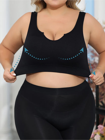 Moteriška Liemenėlė be Kauliukų - Surenkantis Šonines Krūtis su Anti-Sagging Technologija