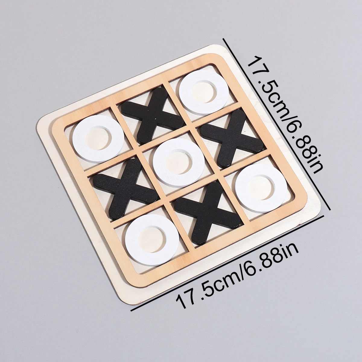 Medinis Kryžiukų-Nuliukų Žaidimas (Tic-Tac-Toe) - Edukacinė Stalo Žaidimas Vaikams