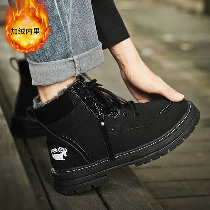 Žieminiai Batai Vyrams - Šilti Pliušiniai - Vandeniui Atsparūs -