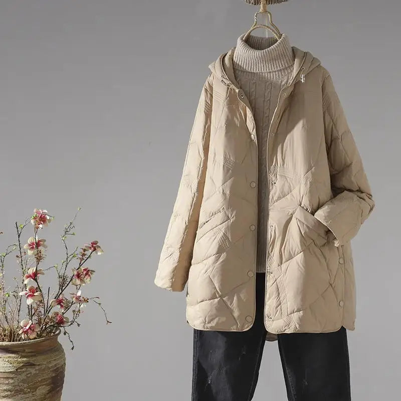 Žieminė Striukė Moterims - 90% Ančių Pūkai - Ultra Lengva -