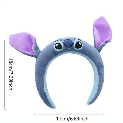 Disney Stitch Plaukų Juosta - Miela Pliušinė Dekoratyvinė Juosta Mergaitėms su Anti-Slip Technologija