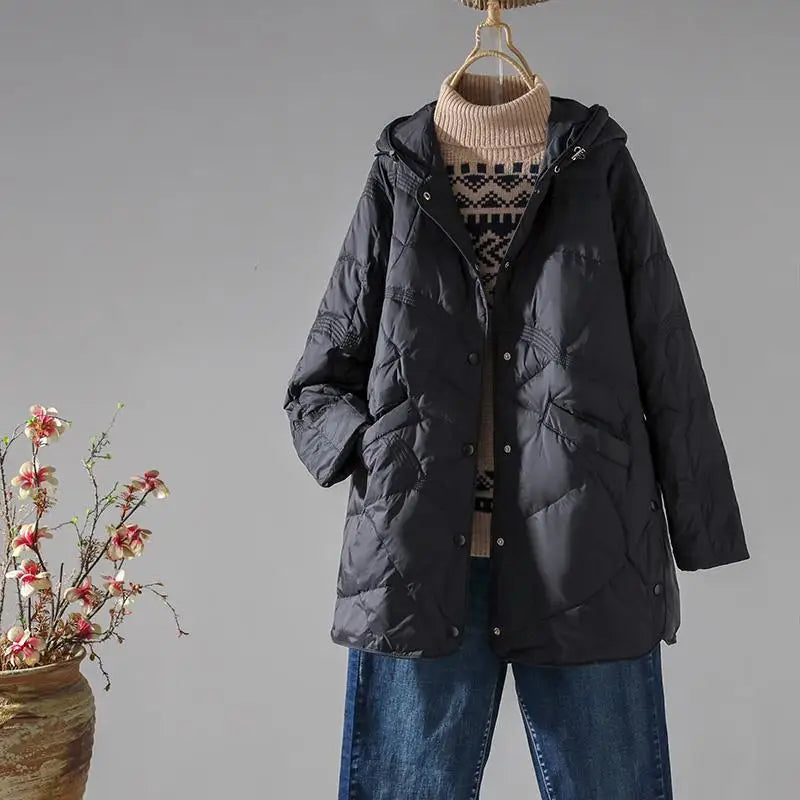 Žieminė Striukė Moterims - 90% Ančių Pūkai - Ultra Lengva -