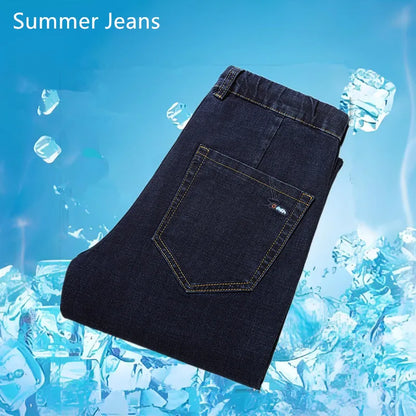 Vyriški Džinsai Didelių Dydžių iki 180KG - Tiesūs Aukštu Liemeniu Dad Džinsai