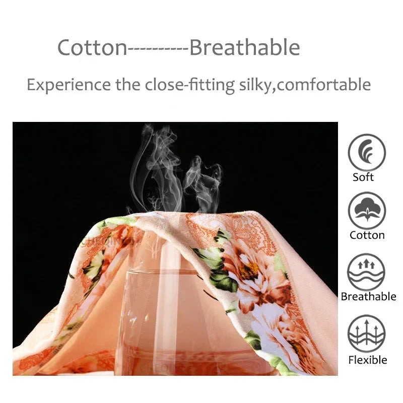 Moterų Apatiniai  - Aukšta Liemena Gėlių Raštas - Medvilnė Seamless