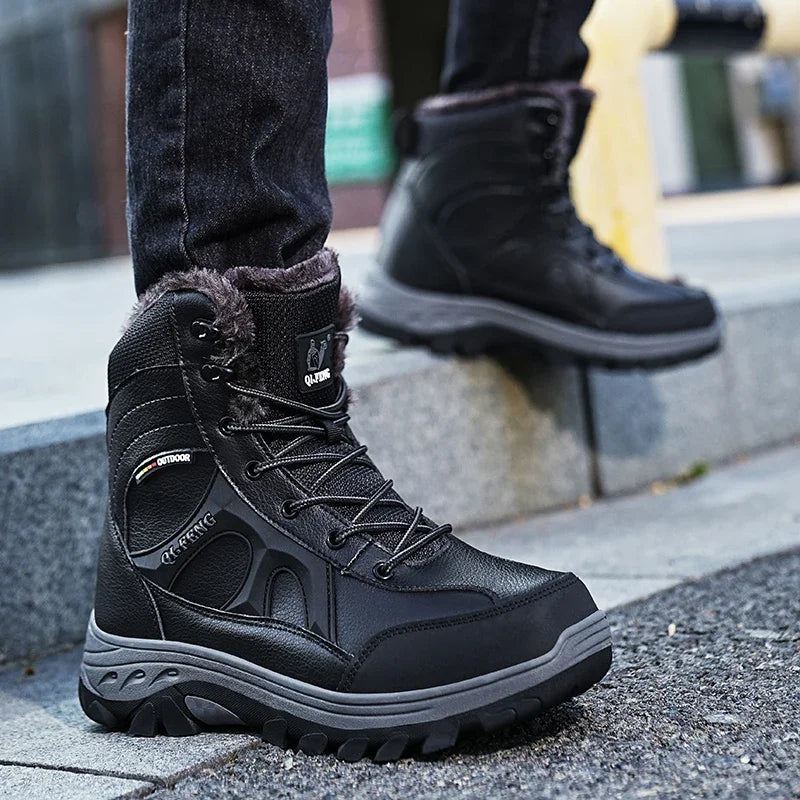 Žieminiai Batai Vyrams - Šilti Pliušiniai - Vandeniui Atsparūs - Žygių Batai