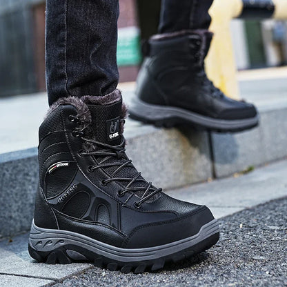 Žieminiai Batai Vyrams - Šilti Pliušiniai - Vandeniui Atsparūs - Žygių Batai