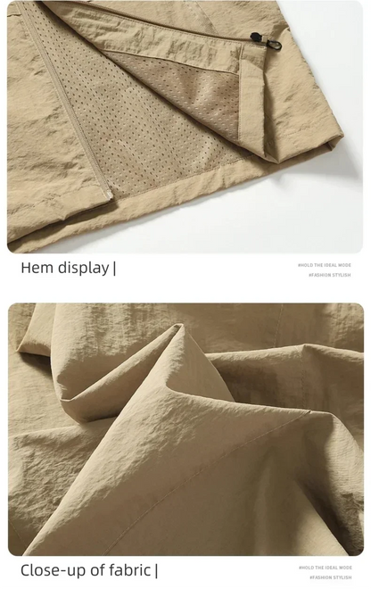 Vyriška Pavasario-Rudens Striukė Didelių Dydžių - Kasdienė Lengva Striukė su Stačia Apykakle