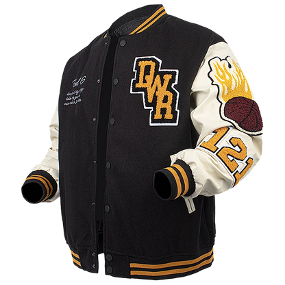 Vyriška Bomber Striukė - Siuvinėta Varsity Motociklininkų Striukė