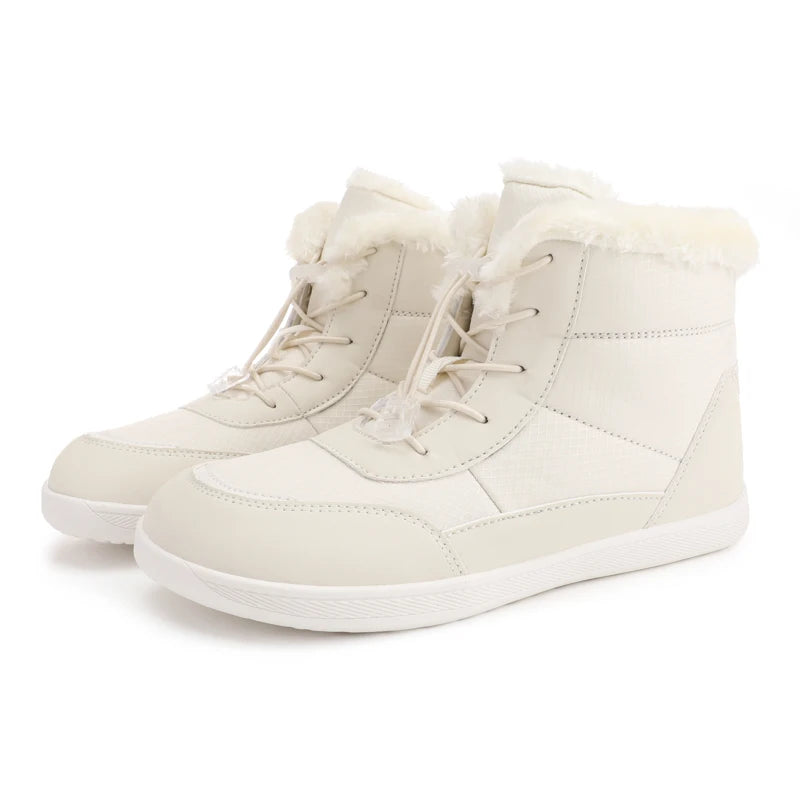 Žieminiai Barefoot Batai Moterims - Šilti Sniego Batai su Pliušu - Vandeniui Atsparūs