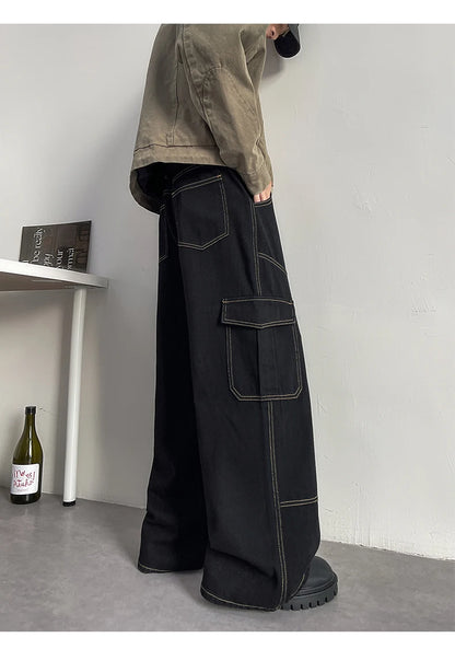 Vyriški Didelio Dydžio Džinsai 8XL - 100% Medvilnės Aukštos Kokybės Rudens Kelnės Retro Stiliaus