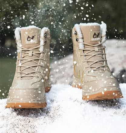 Žieminiai Batai Vyrams - Šilti Pliušiniai - Vandeniui Atsparūs - Žygių Batai