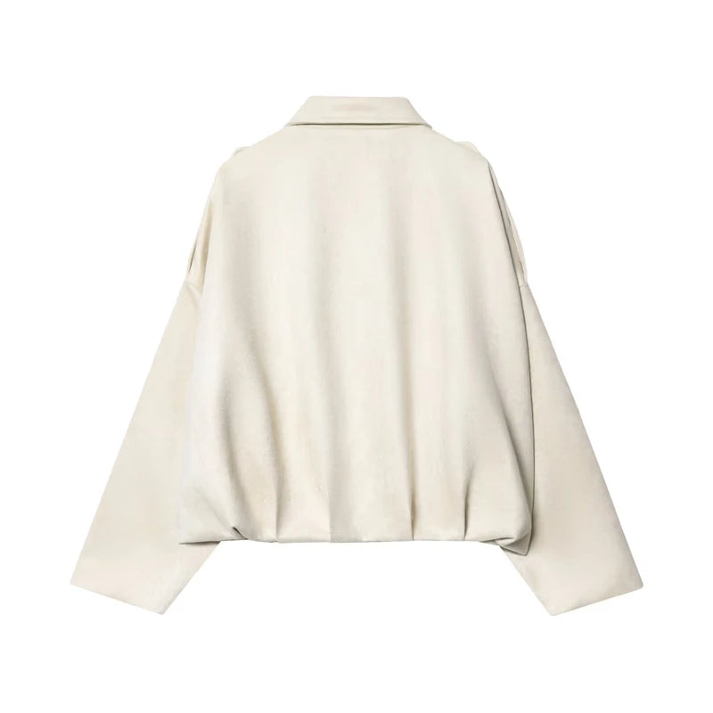 Moteriškas Paltas - Stilingas Rudens Žiemos Švarkas Moterims Laisvo Kirpimo