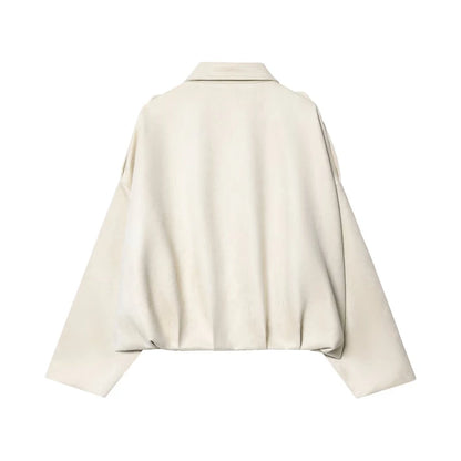 Moteriškas Paltas - Stilingas Rudens Žiemos Švarkas Moterims Laisvo Kirpimo