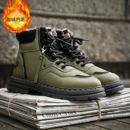 Žieminiai Batai Vyrams - Šilti Pliušiniai - Vandeniui Atsparūs -