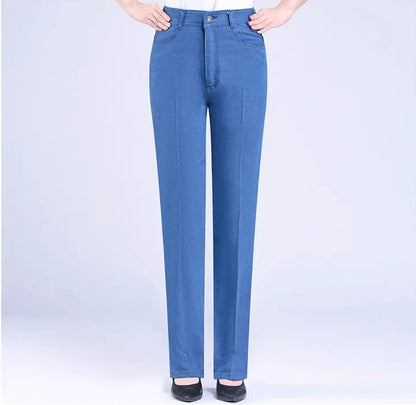Moteriški  Tiesūs Džinsai - Aukštu Liemeniu Mom Jeans Vintage Stilius