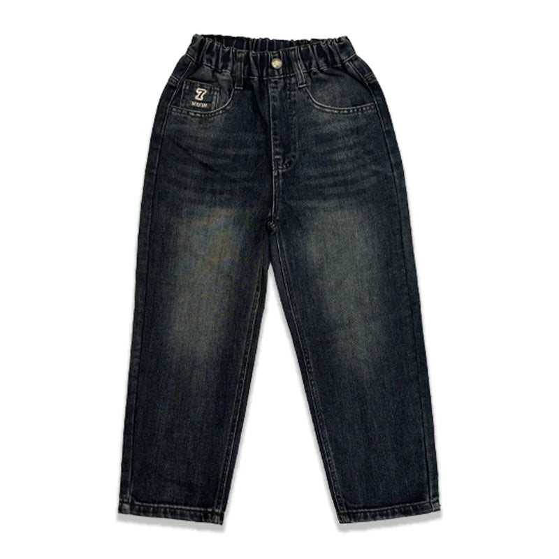 Vaikų Baggy Džinsai Paaugliams - Distressed Retro Stiliaus Denim Kelnės
