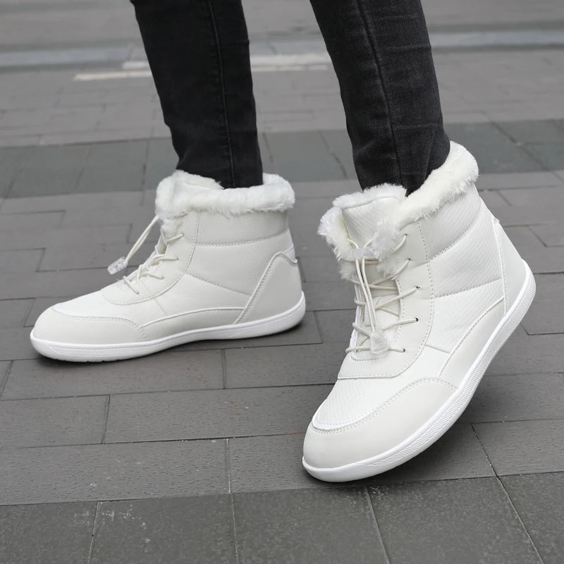 Žieminiai Barefoot Batai Moterims - Šilti Sniego Batai su Pliušu - Vandeniui Atsparūs