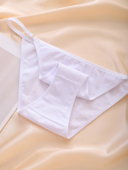 Moterų Seksualios Kelnaitės 5 Vnt. - Hipster Bikini su Žiedu ir Raišteliu