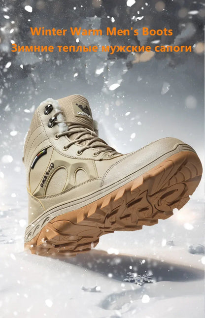 Žieminiai Batai Vyrams - Šilti Pliušiniai - Vandeniui Atsparūs - Žygių Batai