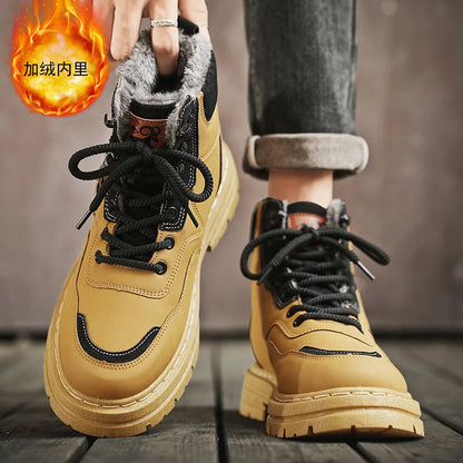Žieminiai Batai Vyrams - Šilti Pliušiniai - Vandeniui Atsparūs -