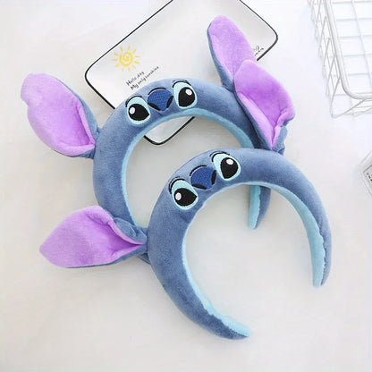 Disney Stitch Plaukų Juosta - Miela Pliušinė Dekoratyvinė Juosta Mergaitėms su Anti-Slip Technologija