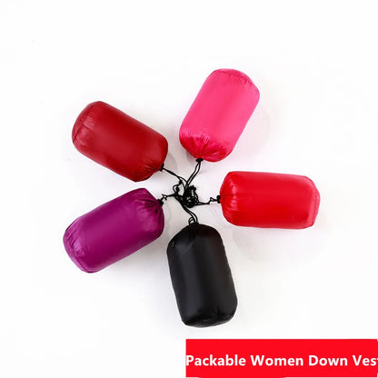 Moterų Pūkinė Liemenė - Ultraplona Lengva Pakuojama Striukė Rudens Žiemai 2024