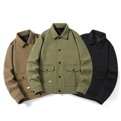 Vyriška Madinga Striukė Korėjiečių Stiliaus - Denim Imitacijos Striukė Pavasariui-Rudeniui-Žiemai