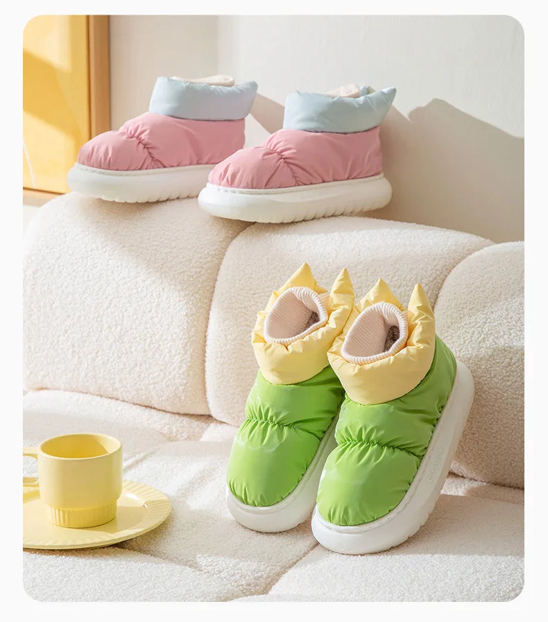 Moteriški Žieminiai Batai - Šilti Sniego Batai su Pūkiniu Pamušalu