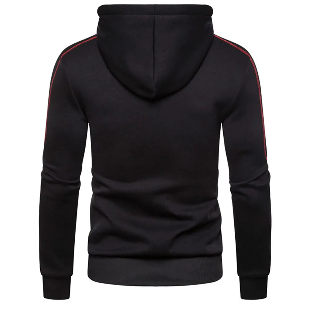 Vyriška Hoodie Striukė su Užtrauktuku - Fleece Džemperis su Gobtuku