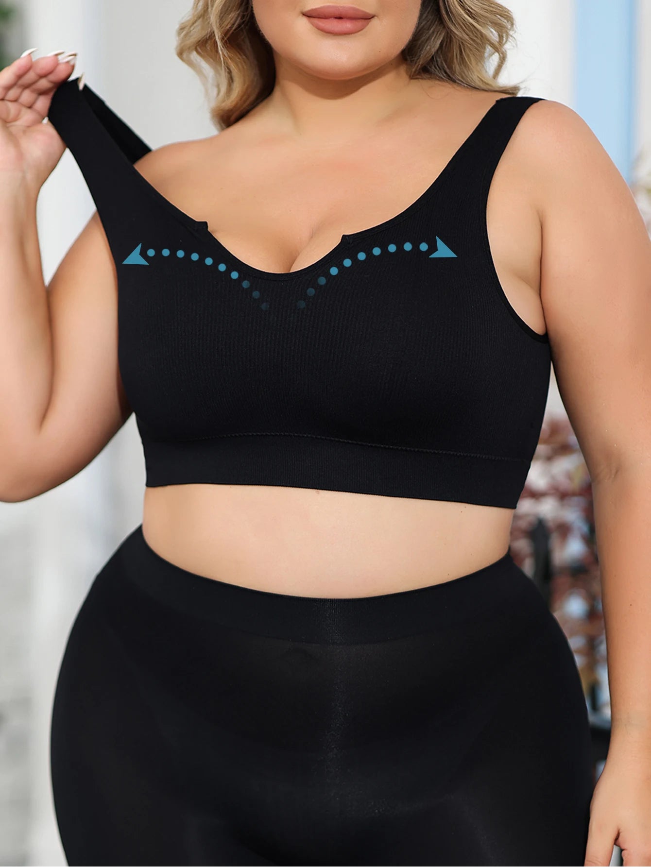 Moteriška Liemenėlė be Kauliukų - Surenkantis Šonines Krūtis su Anti-Sagging Technologija