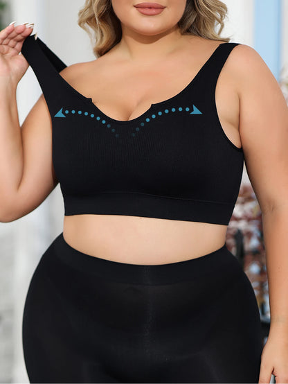 Moteriška Liemenėlė be Kauliukų - Surenkantis Šonines Krūtis su Anti-Sagging Technologija