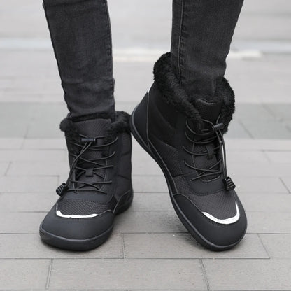 Žieminiai Barefoot Batai Moterims - Šilti Sniego Batai su Pliušu - Vandeniui Atsparūs