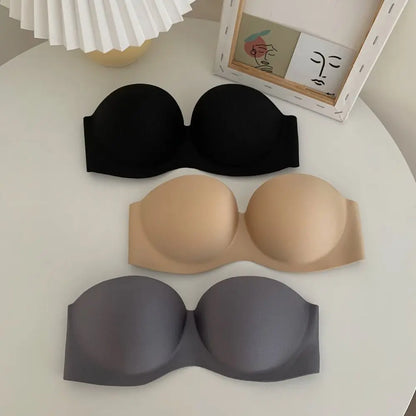 Liemenėlė Be Petnešų su Pratęsimu - Seksualus Strapless Bra Be Metalinių Lankelių