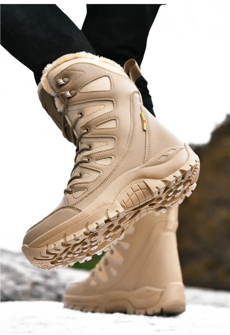 Vyriški Universalūs Žieminiai Batai - Vandeniui Atsparūs Odiniai Combat/Motociklo Batai