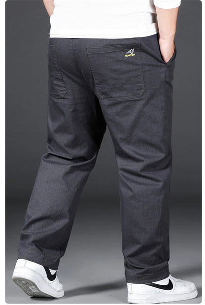 Vyriškos Kelnės - Elastinga Juosmena - Pilkos Juodos