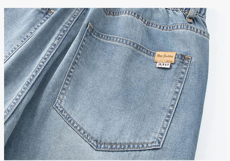 Vyriški Baggy Džinsai - Madingi Laisvo Kirpimo Denim Kelnės Gatvės Stiliui Korėjietiška Mada