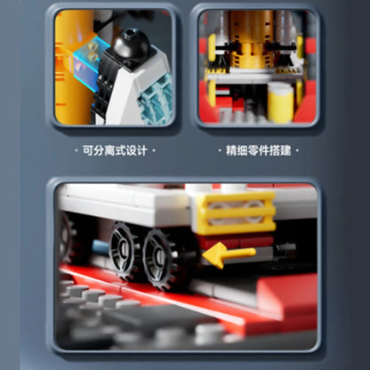 MOC Kosminė Raketa - Paleidimo Centras - Aviacija Konstruktorius Vaikams