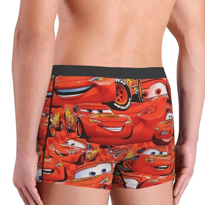 Vyriškos Boxer Briefs - Lightning McQueen Cars Galaxy Linksmi Dizainai