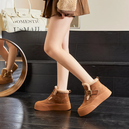 Žieminiai Sniego Batai Moterims  - Natūrali Oda - Šilti su Flisinė Pamušalu