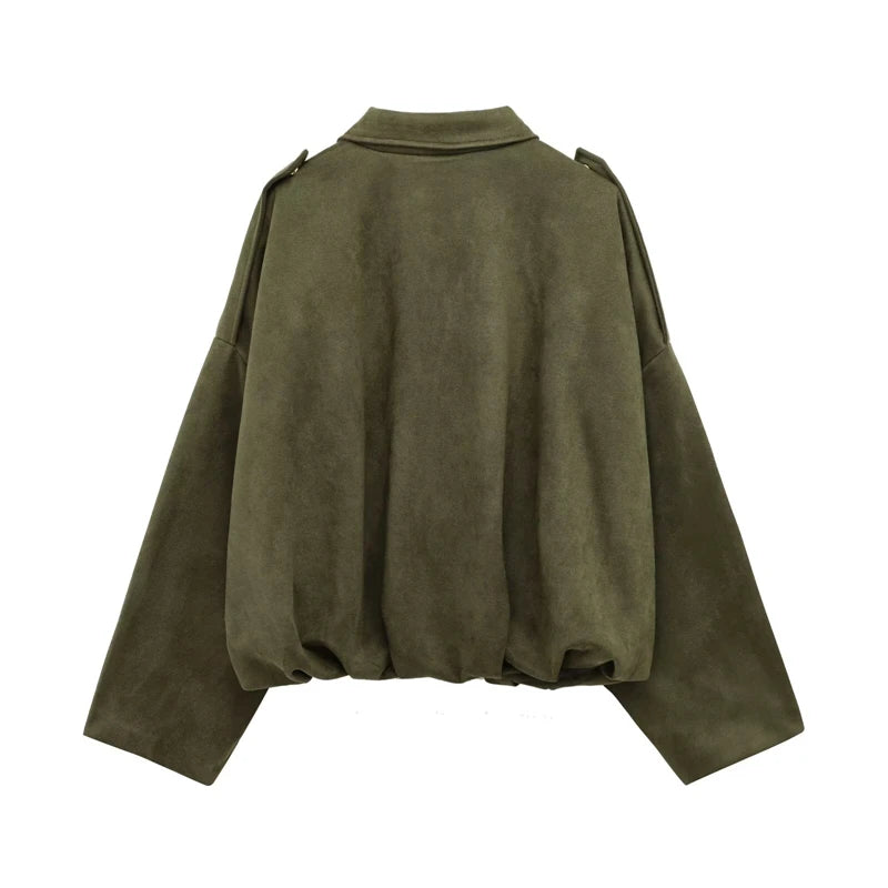 Moteriškas Paltas - Stilingas Rudens Žiemos Švarkas Moterims Laisvo Kirpimo