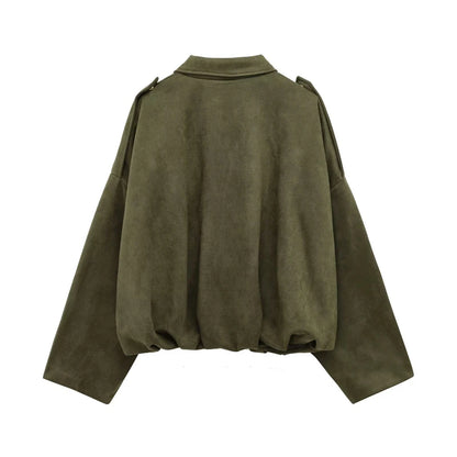 Moteriškas Paltas - Stilingas Rudens Žiemos Švarkas Moterims Laisvo Kirpimo