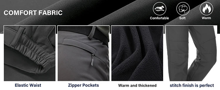 Žieminės Kelnės Moterims - Šiltos Vandeniui Atsparūs - Kempingui Žygiams Sportui