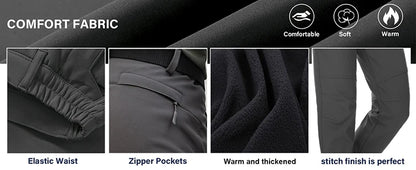 Žieminės Kelnės Moterims - Šiltos Vandeniui Atsparūs - Kempingui Žygiams Sportui